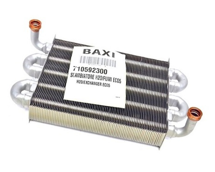 Теплообменник основной для настенных газовых котлов Baxi арт. 710592300